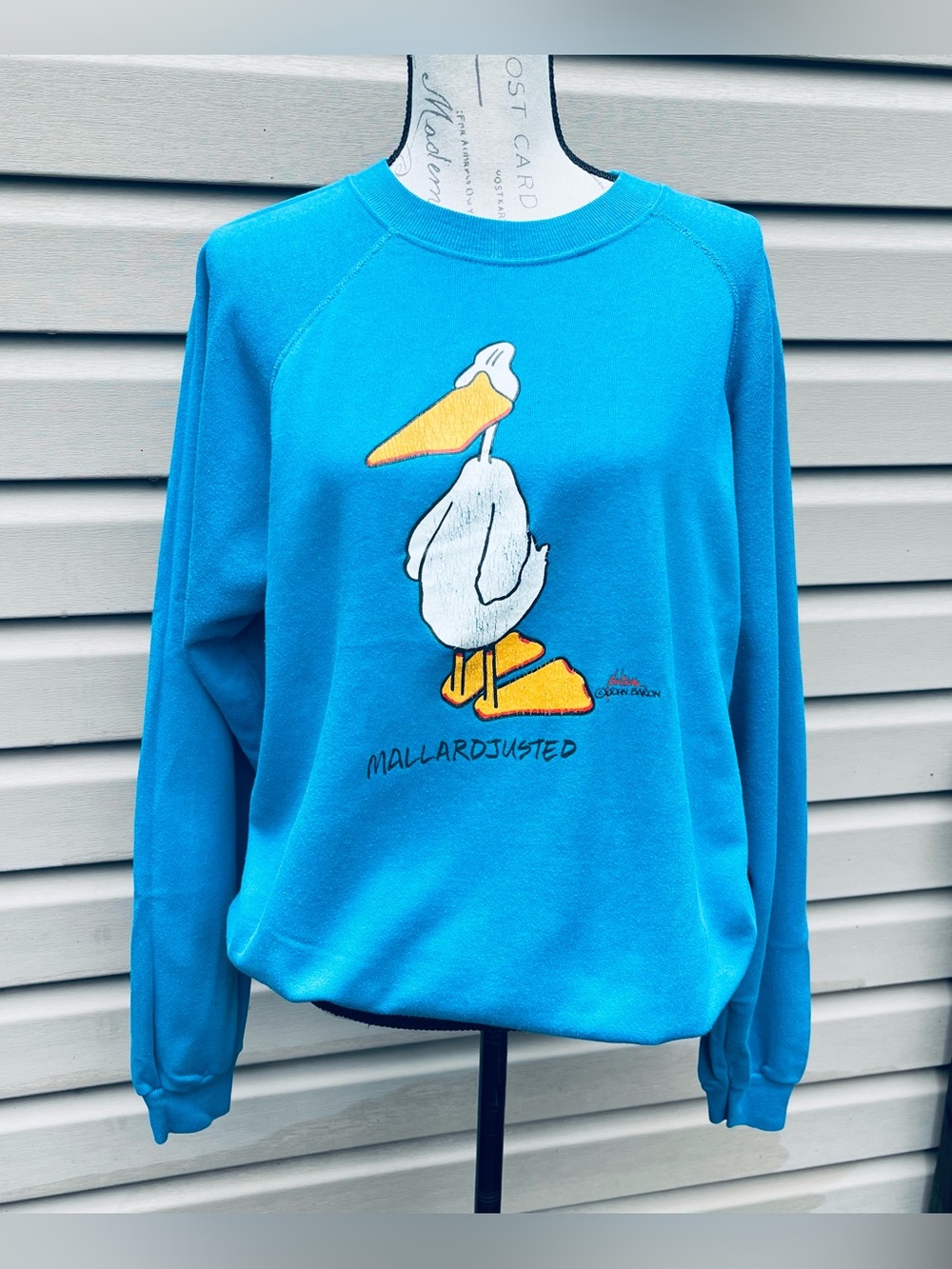 Vintage 80s MALLARD-JUSTED DUCK MONTEREY CALIFORNIA CARTOON